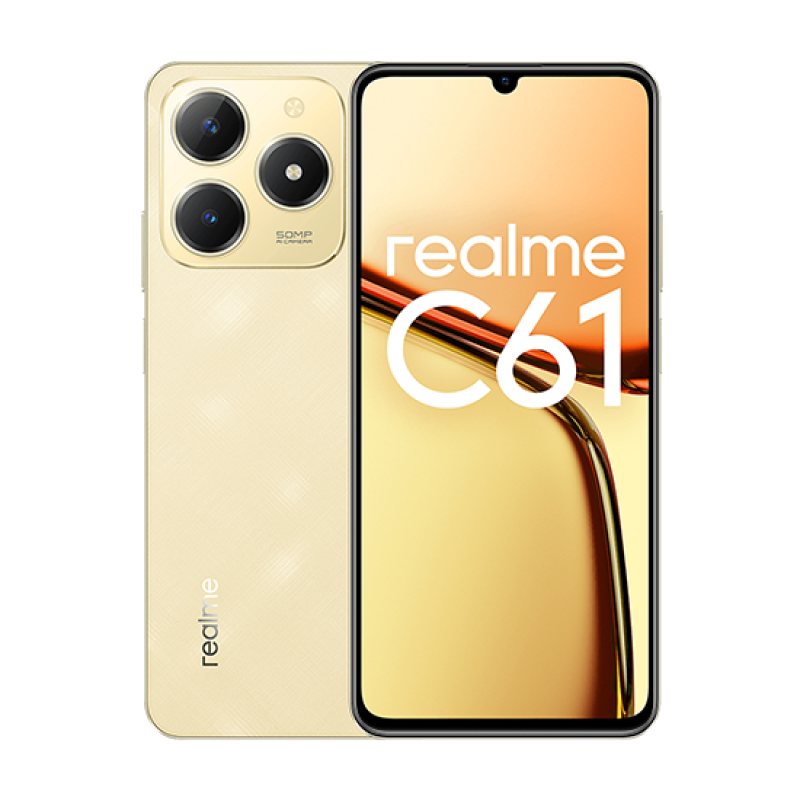 Realme C61 Dual Sim 6GB RAM 128GB - Sparkle Gold