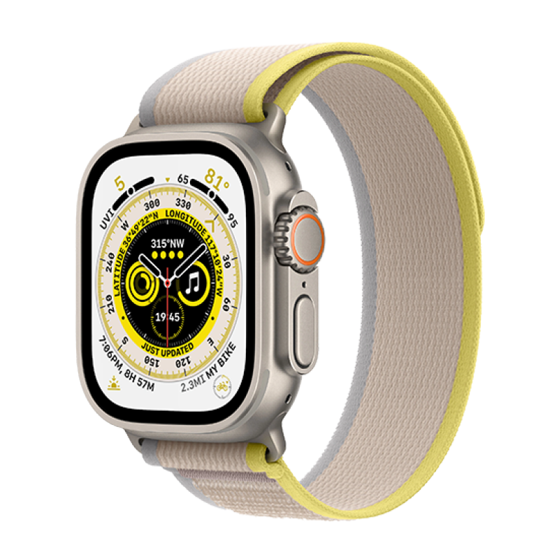 Watch Apple Watch Ultra LTE 49mm Titanium Case with Trail Loop M/L - Yellow/Beige EU
