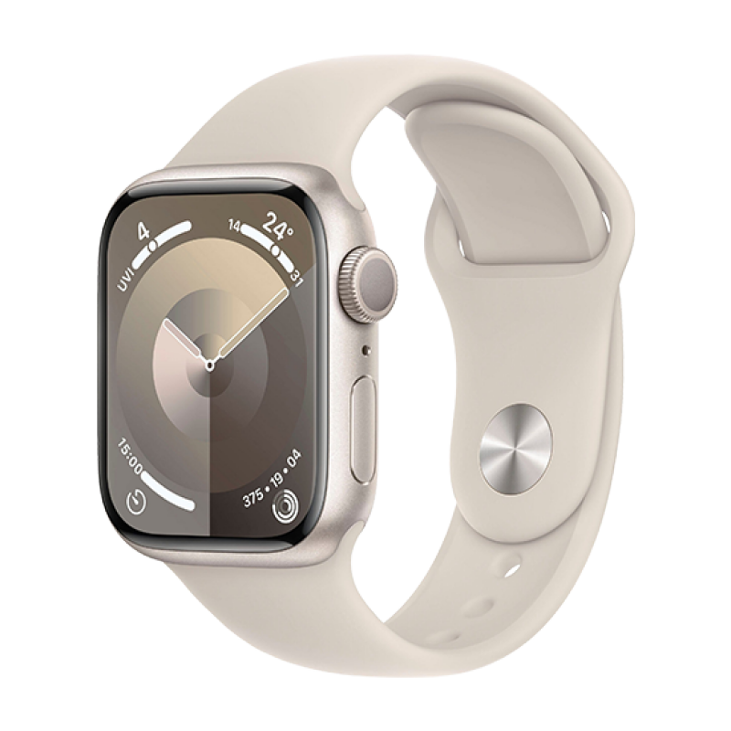 Watch Apple Watch Series 9 GPS 41mm Starlight Aluminium Case with Sport Band M/L - Starlight