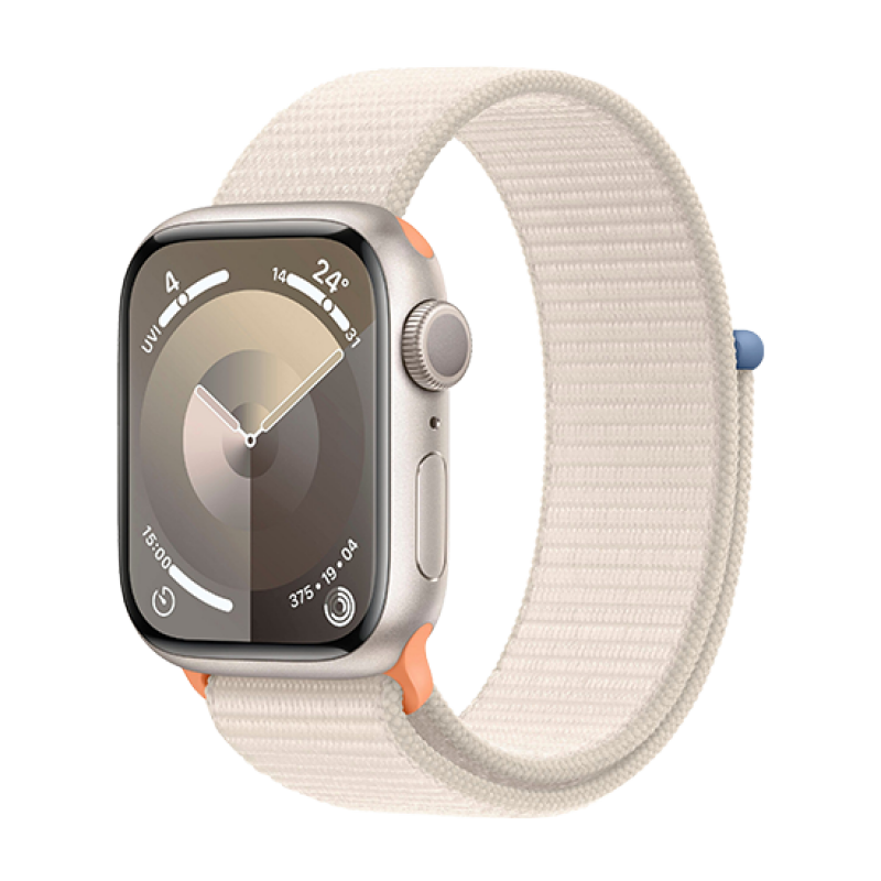 Watch Apple Watch Series 9 GPS 41mm Starlight Aluminium Case with Sport Loop - Starlight