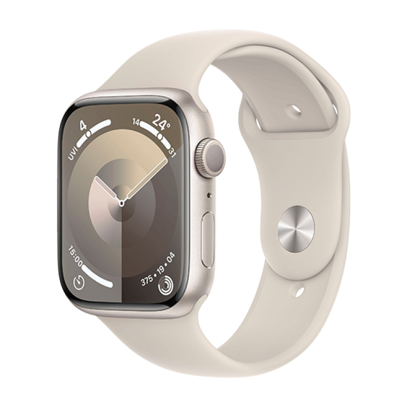 Watch Apple Watch Series 9 GPS 45mm Starlight Aluminium Case with Sport Band M/L - Starlight