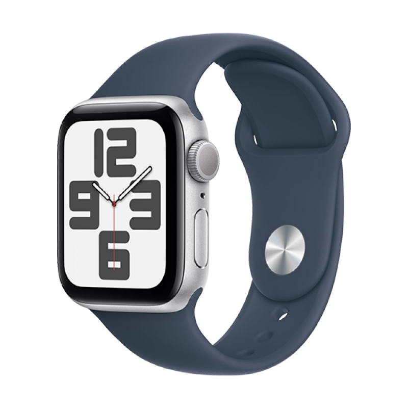 Watch Apple Watch SE2 (2023) V2 GPS 40mm Silver Aluminium Case with Sport Band M/L - Storm Blue