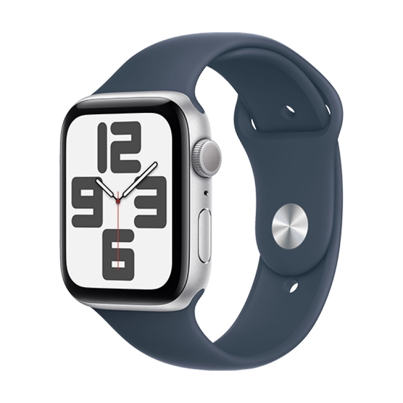 Watch Apple Watch SE GPS 44mm Silver Aluminium Case with Sport Band S/M - Storm Blue EU