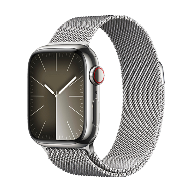 Watch Apple Watch Series 9 LTE 41mm Silver Stainless Steel Case with Milanese Loop - Silver EU