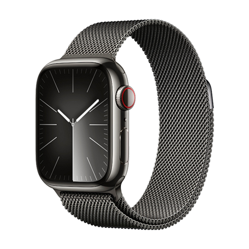 Watch Apple Watch Series 9 LTE 41mm Graphite Stainless Steel Case with Milanese Loop - Graphite EU