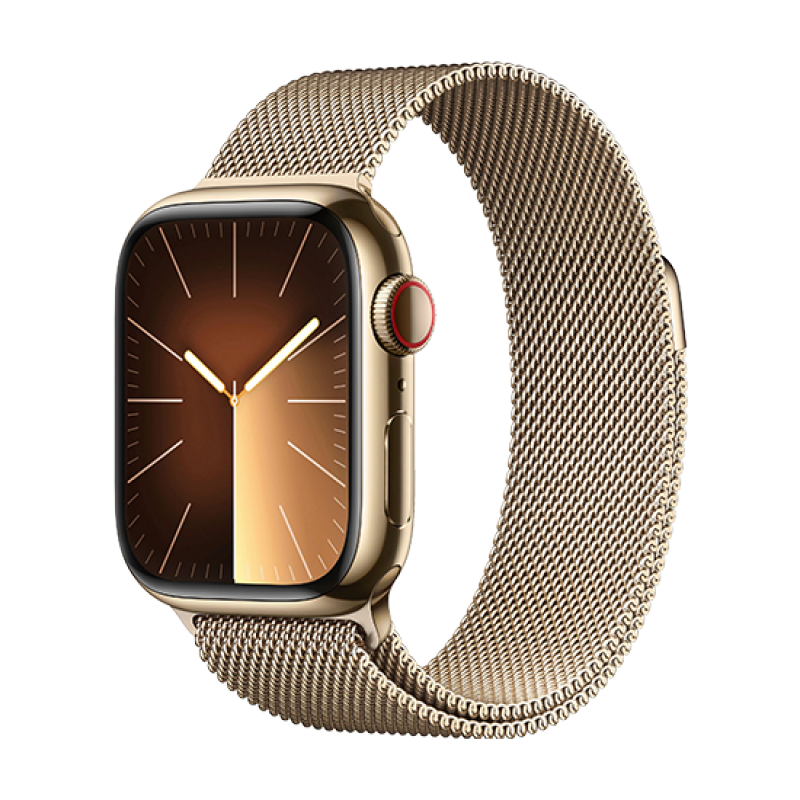 Watch Apple Watch Series 9 LTE 45mm Gold Stainless Steel Case with Milanese Loop - Gold EU