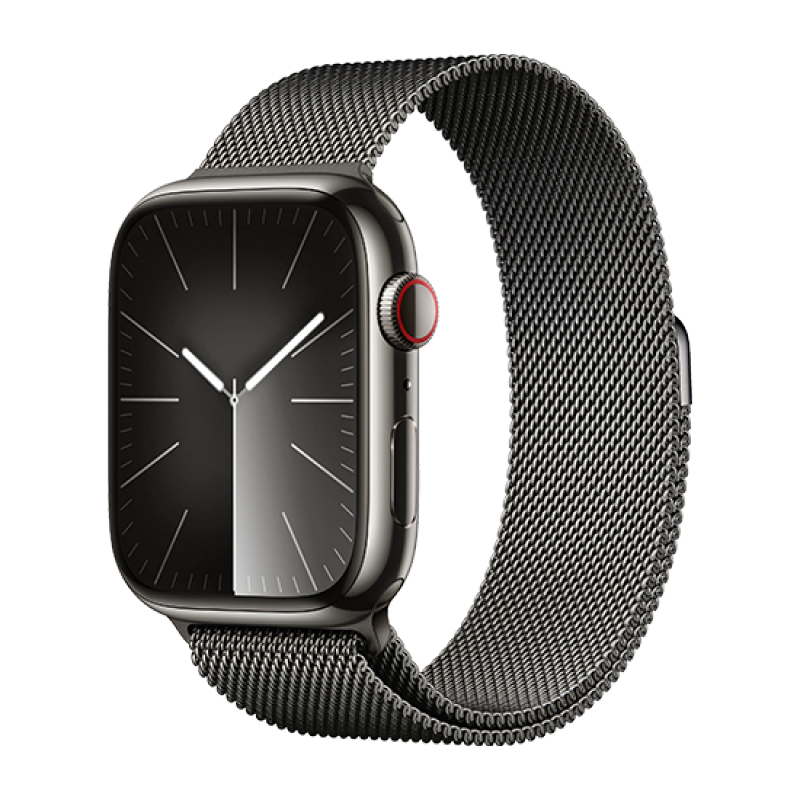 Watch Apple Watch Series 9 LTE 45mm Graphite Stainless Steel Case with Milanese Loop - Graphite EU